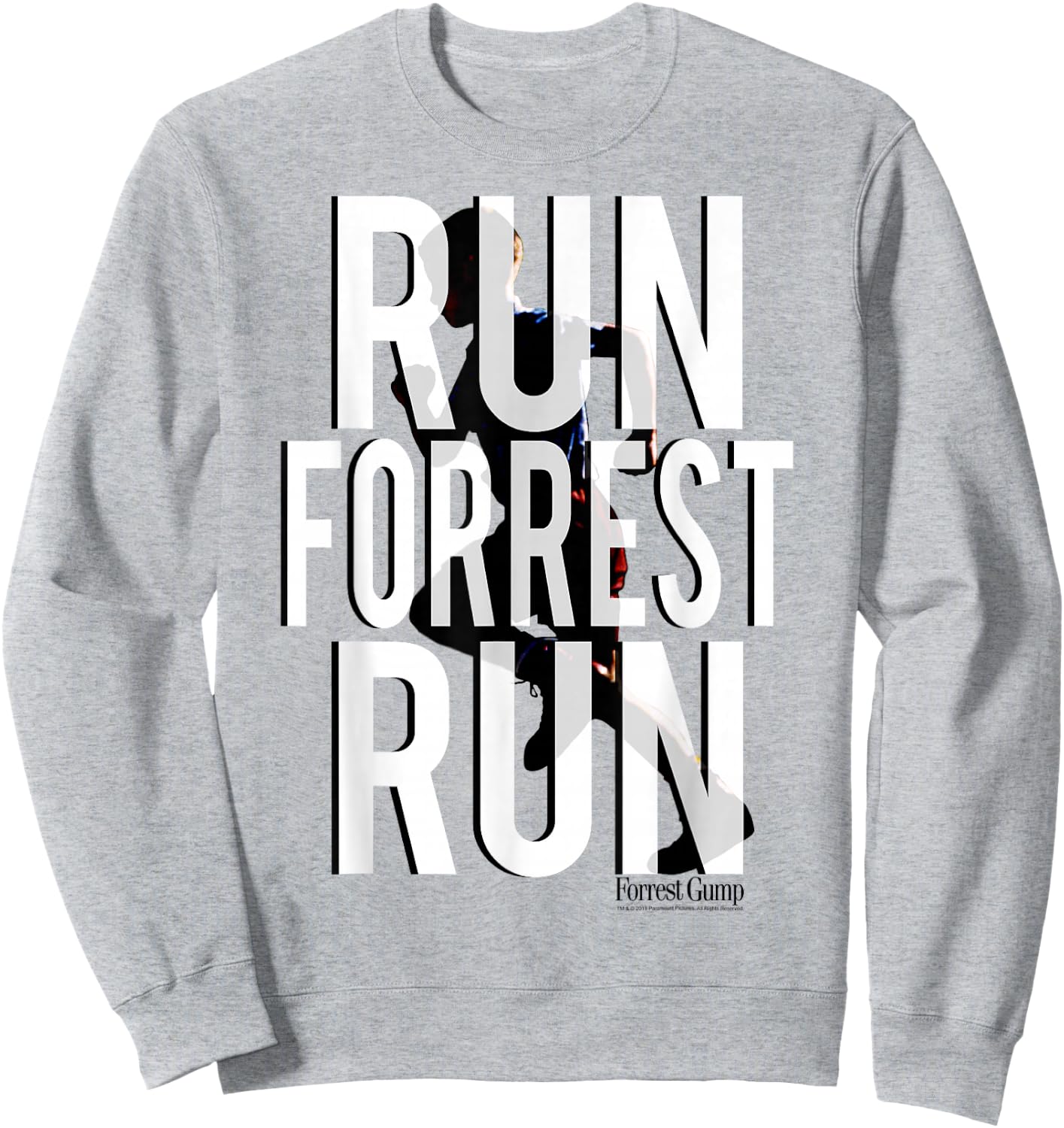 Forrest Gump Run Forrest Run Silhouette Sweatshirt - Sweatshirt | Ash
