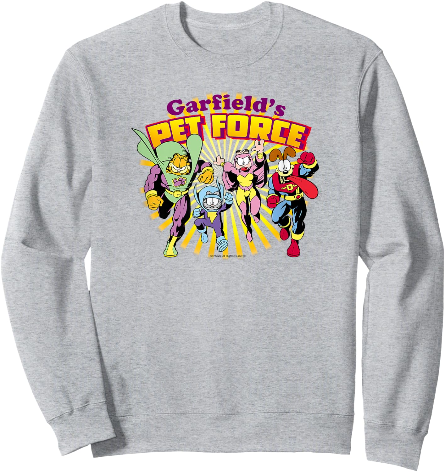Garfield Pet Force Burst Sweatshirt - Sweatshirt | Ash