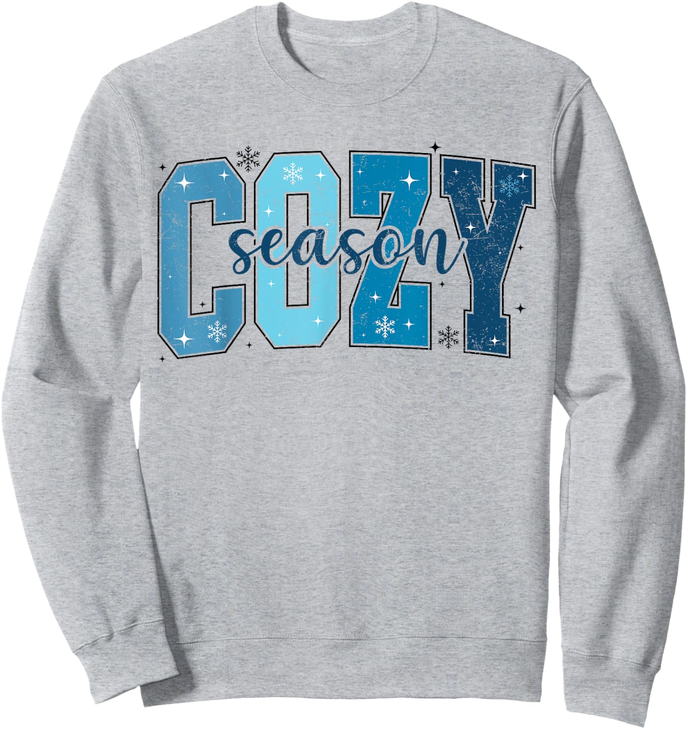 Retro Cozy Season Cute Winter Vibes Tis the Season Christmas Sweatshirt - Sweatshirt | Ash