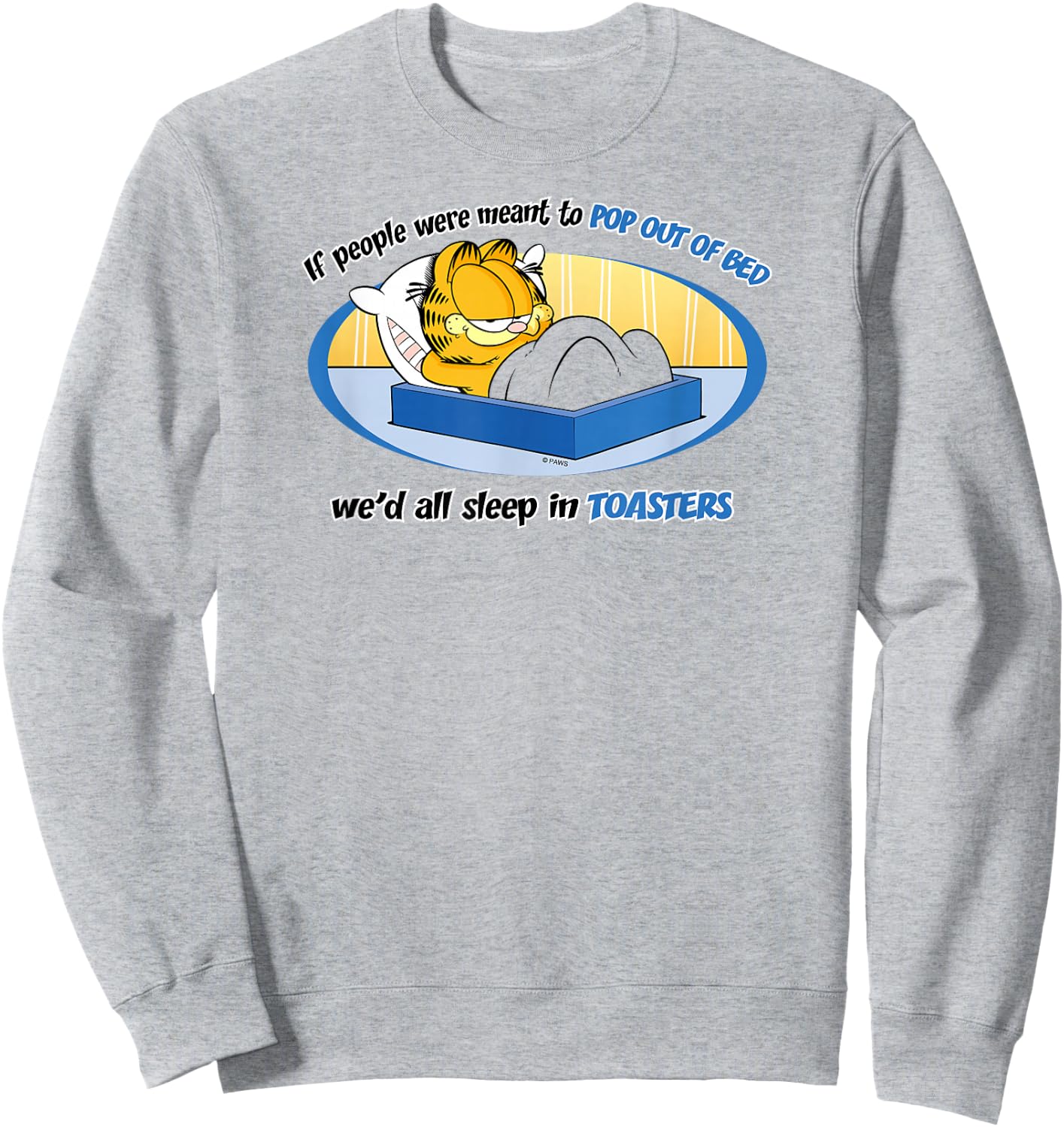Garfield Pop Out Of Bed Sweatshirt - Sweatshirt | Ash