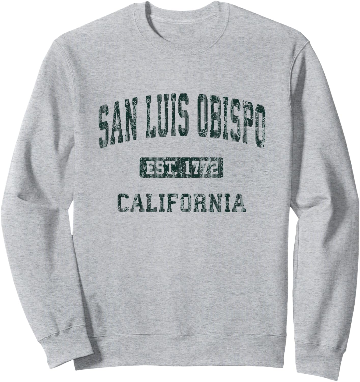 San Luis Obispo California CA Vintage Athletic Sports Design Sweatshirt - Sweatshirt | Ash