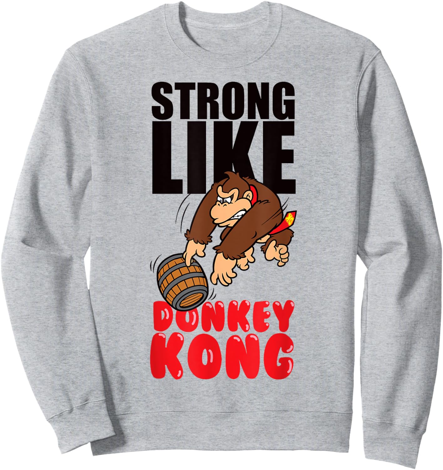 Nintendo Strong Like Donkey Kong Barrel Throw Sweatshirt - Sweatshirt | Ash