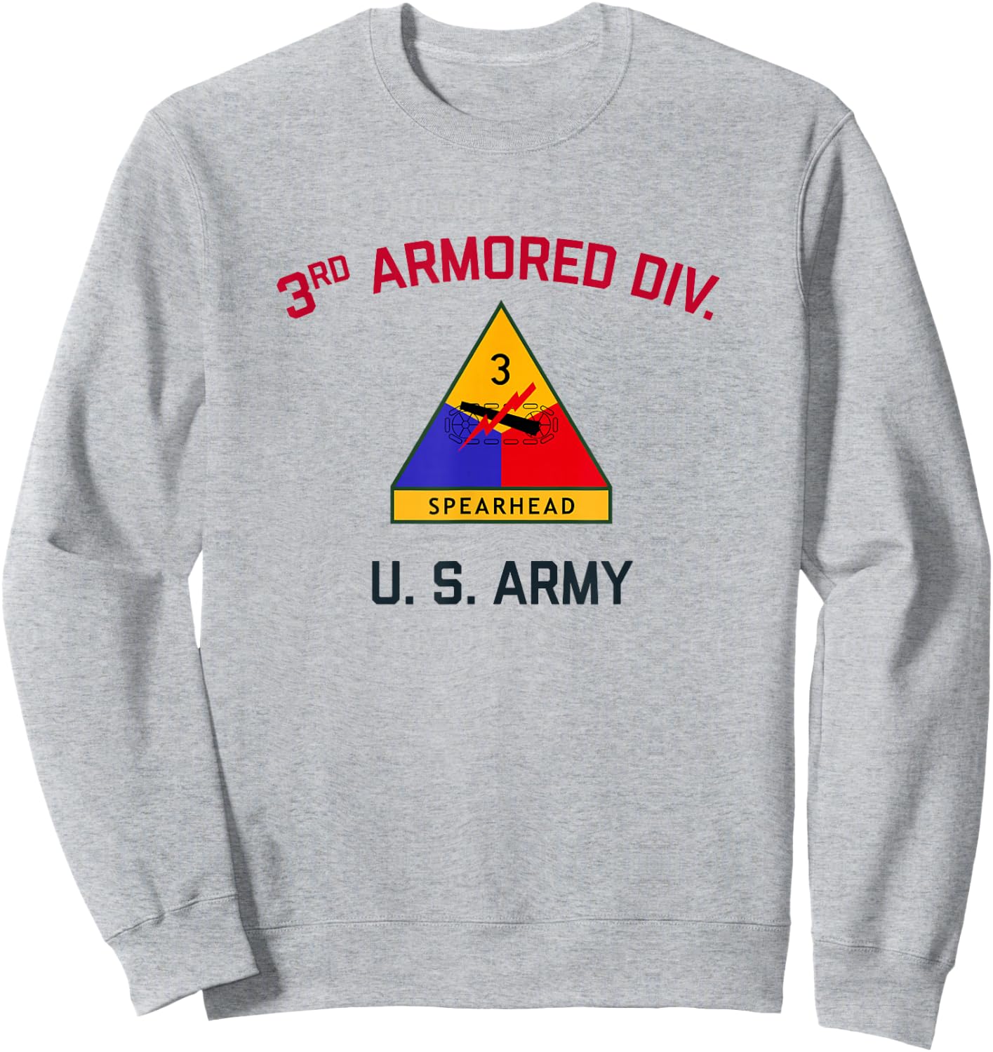 US Army 3rd Armored Division "Spearhead" | WW2 Vintage Tank Sweatshirt - Sweatshirt | Ash