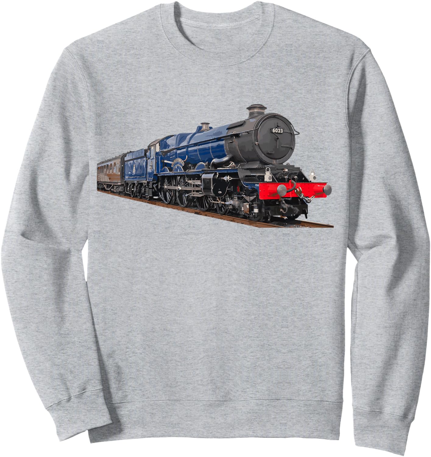 Train King Edward II Locomotive Engine Sweatshirt - Sweatshirt | Ash