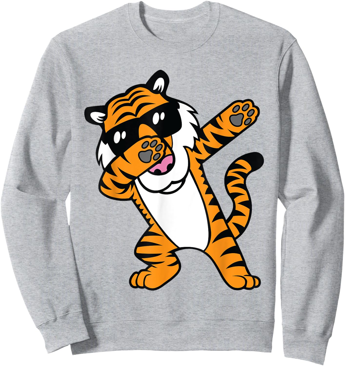 Dabbing Tiger Funny Cool Dancing Big Cat Dab Men Women Girls Kids Sweatshirt - Sweatshirt | Ash