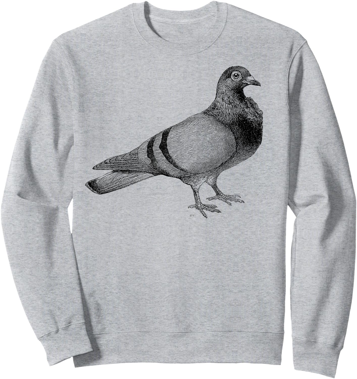 Big Texas Vintage Pigeon Illustration Sweatshirt - Sweatshirt | Ash