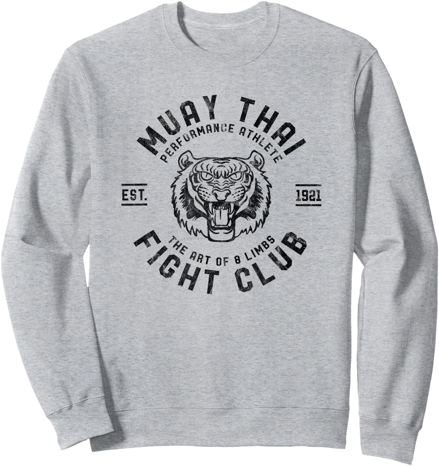 Muay Thai Street Fight Club MMA Tiger Kick Boxing Club Sweatshirt - Sweatshirt | Ash