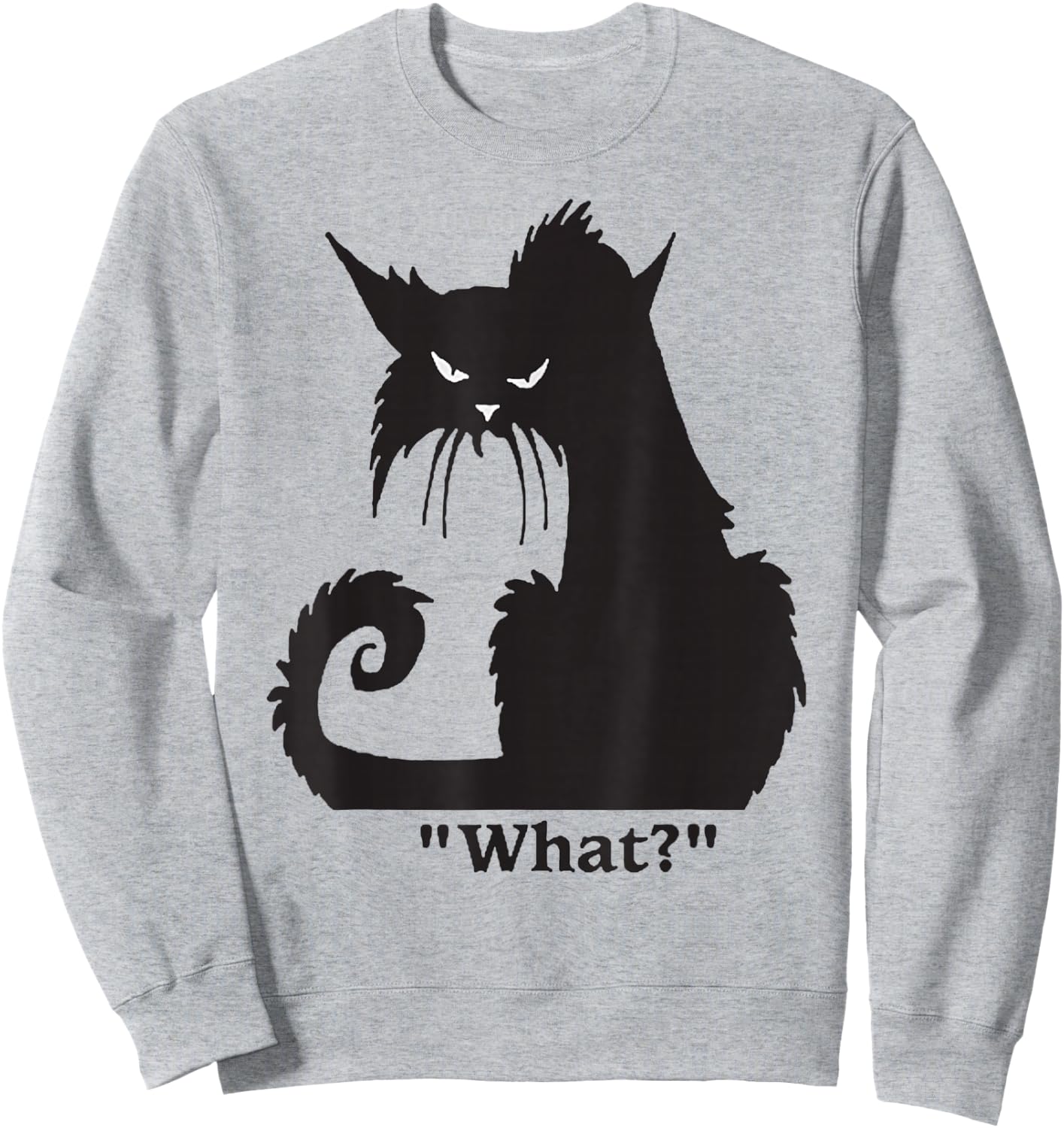 Cat What Funny Shirt Sweatshirt - Sweatshirt | Ash