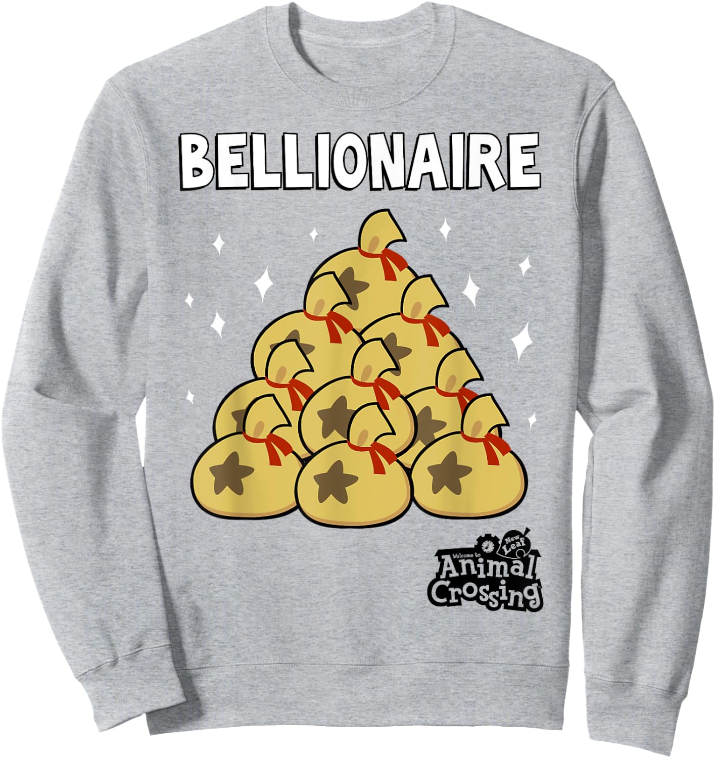 Animal Crossing New Leaf Bellionaire , Grey, Small Sweatshirt - Sweatshirt | Ash