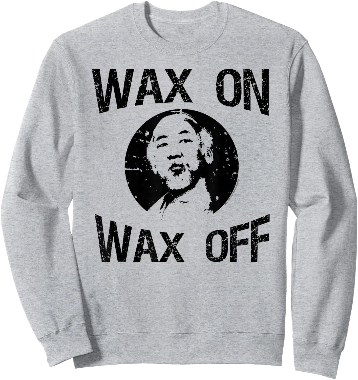 The Karate Kid Wax On Wax Off Miyagi Photo Movie Sweatshirt - Sweatshirt | Ash
