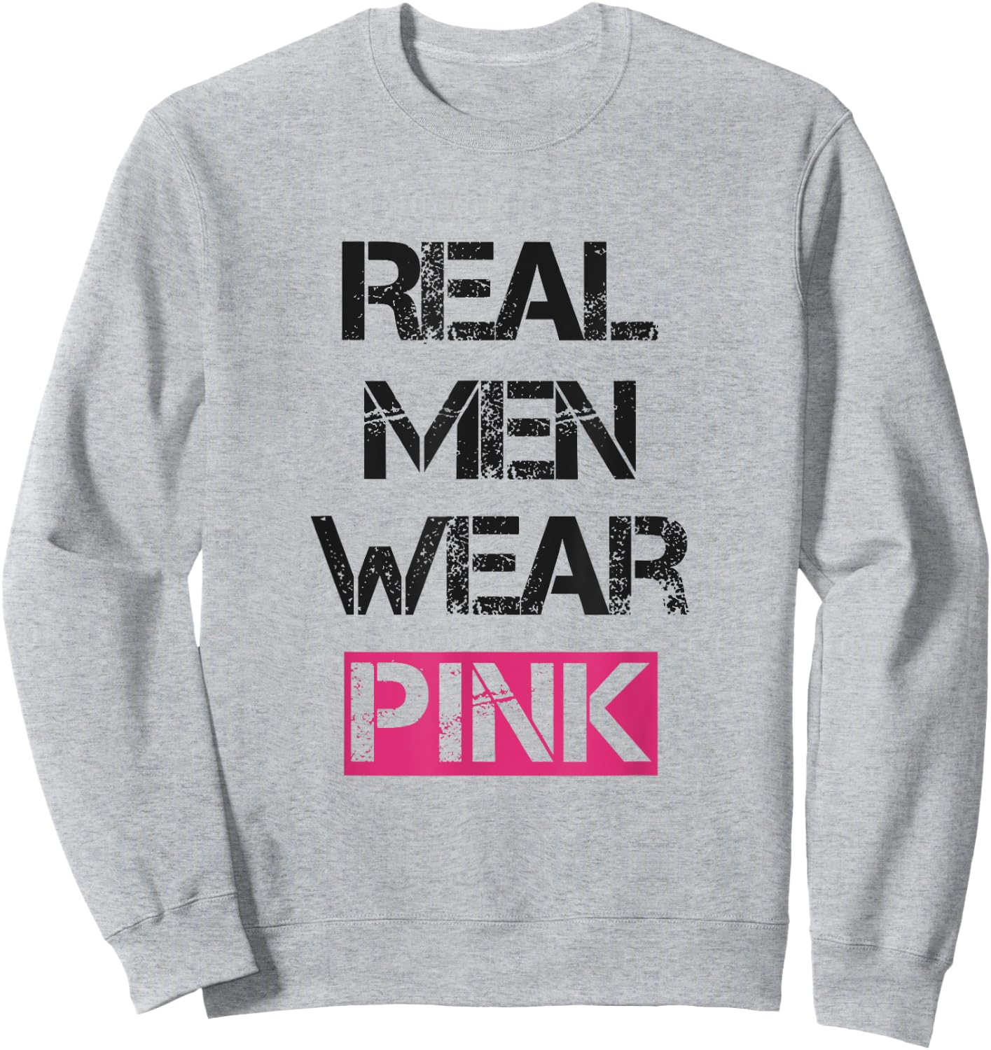 Tough Guys Wear Pink Tough Beast Cancer Awareness Men Guy Sweatshirt - Sweatshirt | Ash