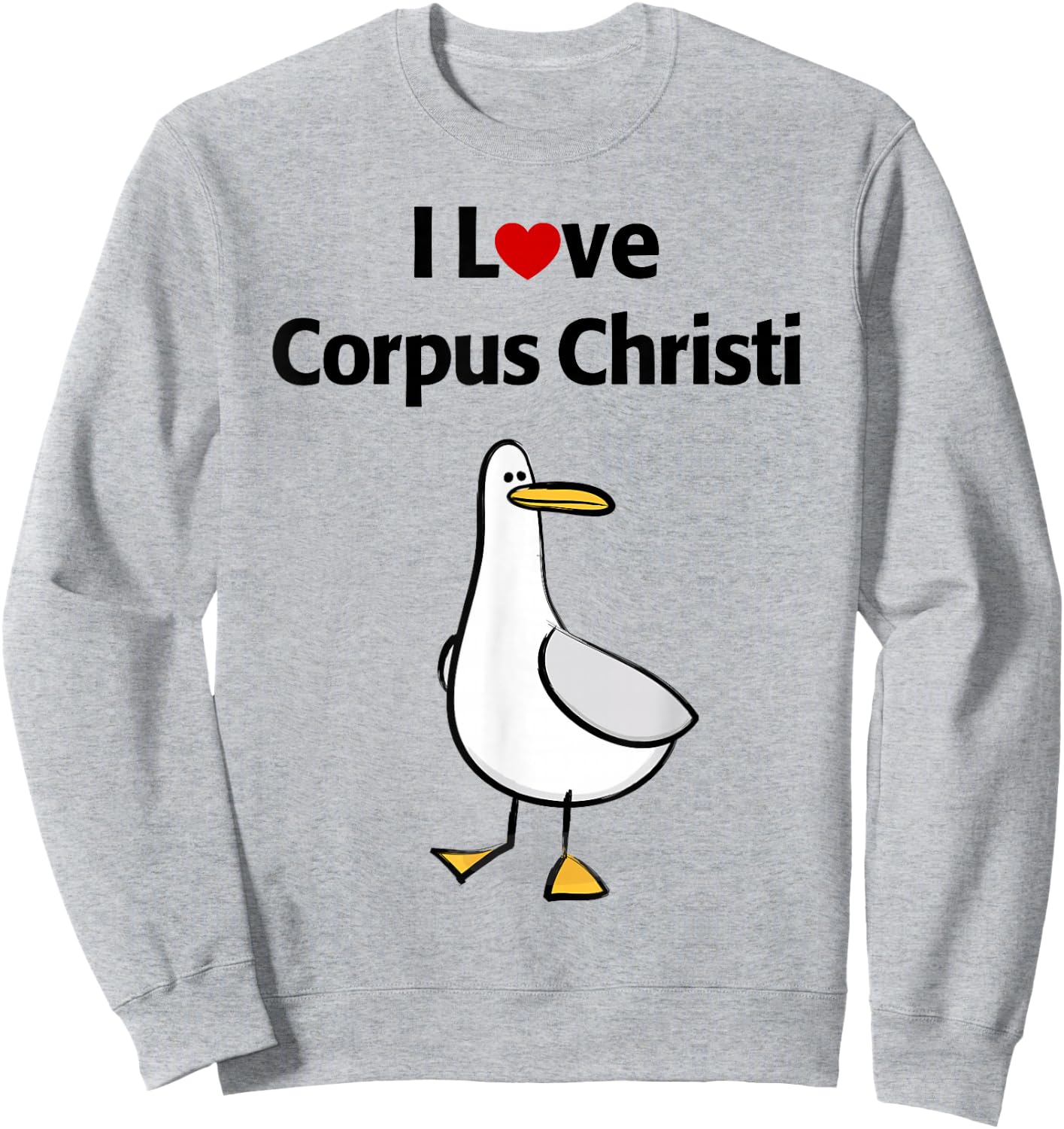 I Love Corpus Christi Sweatshirt - Sweatshirt | Ash