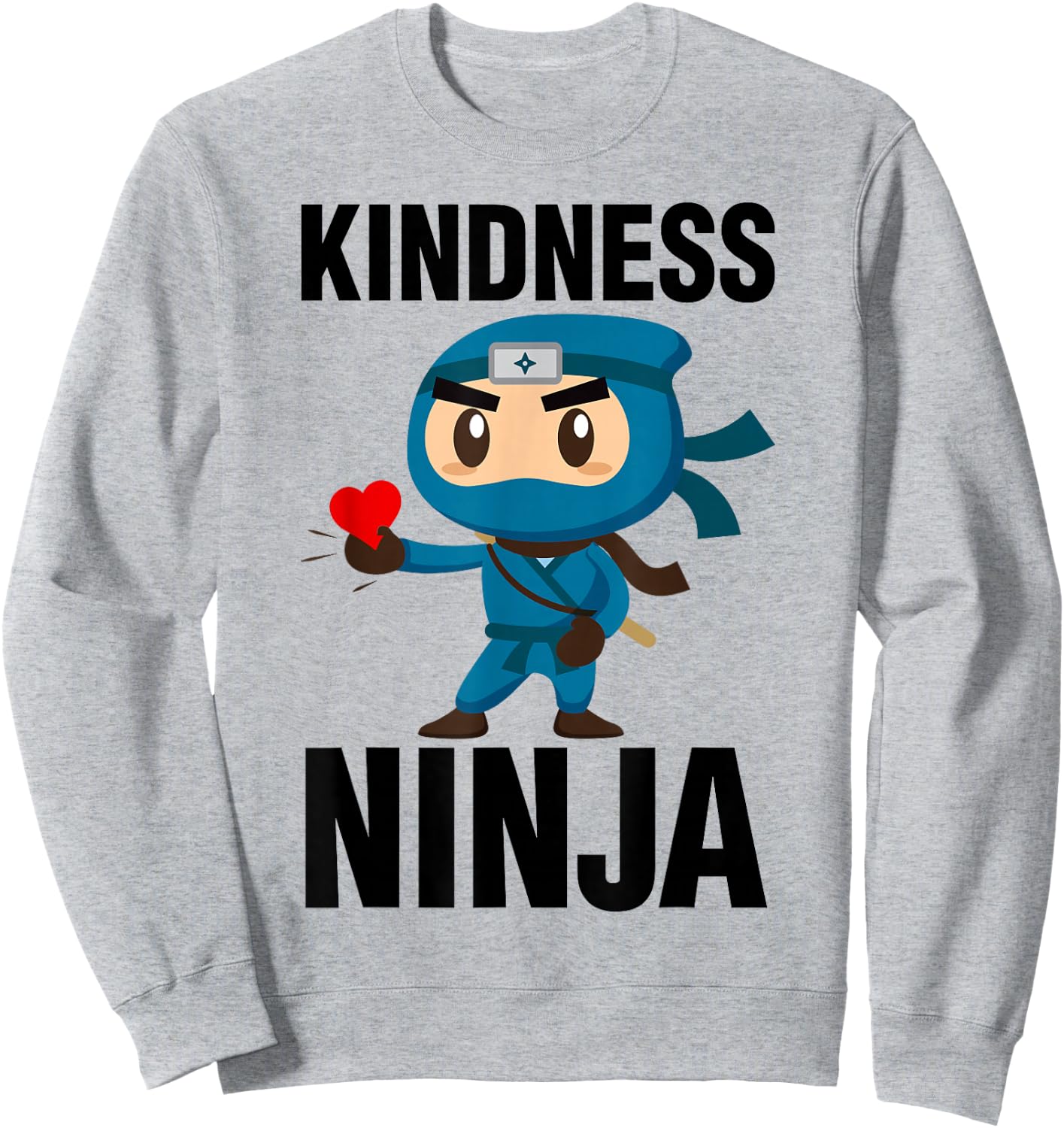 Kindness Club Anti Bullying Ninja Kids School Teacher Gift Sweatshirt - Sweatshirt | Ash