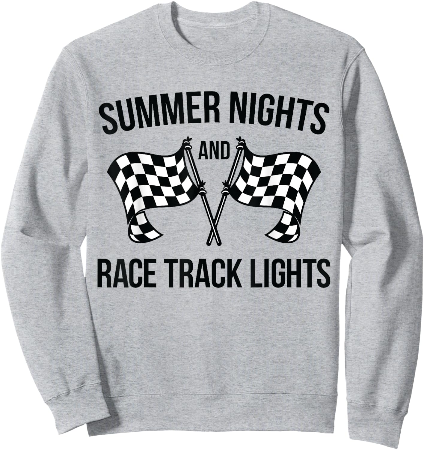 Summer Nights and Race Track Lights (racing shirt) Sweatshirt - Sweatshirt | Ash
