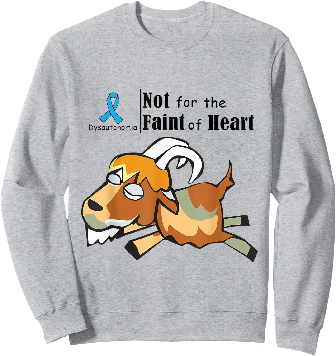 Paxton the Fainting Goat, Dysautonomia, POTS Sweatshirt - Sweatshirt | Ash