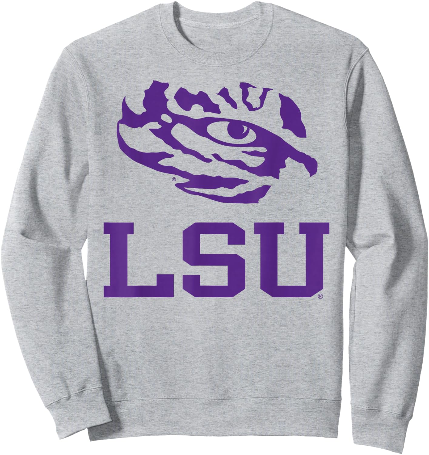 Elite Authentics LSU Tigers -Adults , Grey, Small, Short Sleeve, Classic Fit, , Modern, Game, All Seasons Sweatshirt - Sweatshirt | Ash