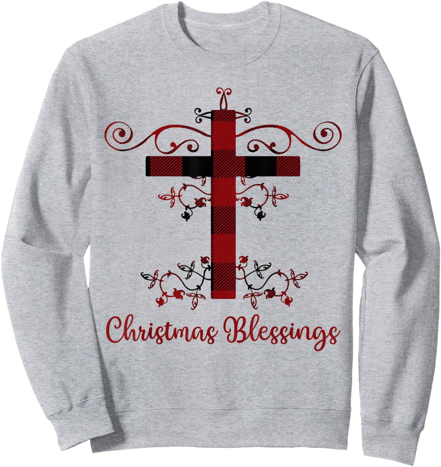 Christian Christmas Blessings Holiday Greetings Gift Sweatshirt - Sweatshirt | Ash