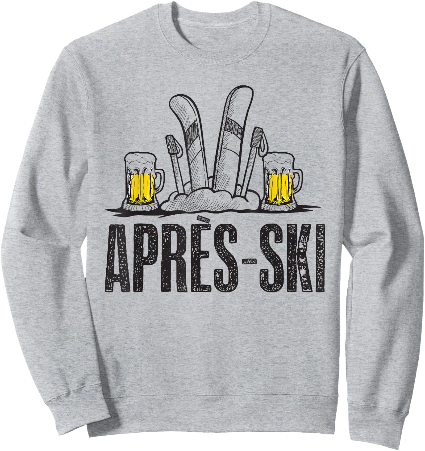 Funny Love Apres Ski Shirt - Great Snow Lovers Gift Sweatshirt - Sweatshirt | Ash