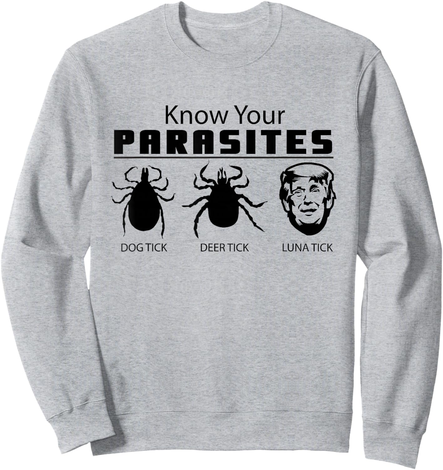 Know Your PARASITES Anti-Trump AF Resist Funny Gift Sweatshirt - Sweatshirt | Ash