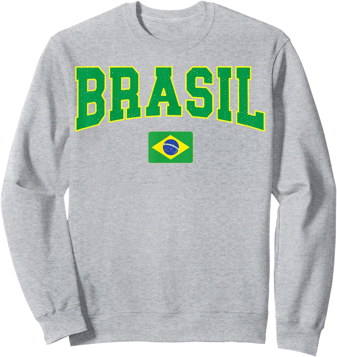 Brazil Flag Yellow Green Proud Brazilian Men Women Brazil Sweatshirt - Sweatshirt | Ash