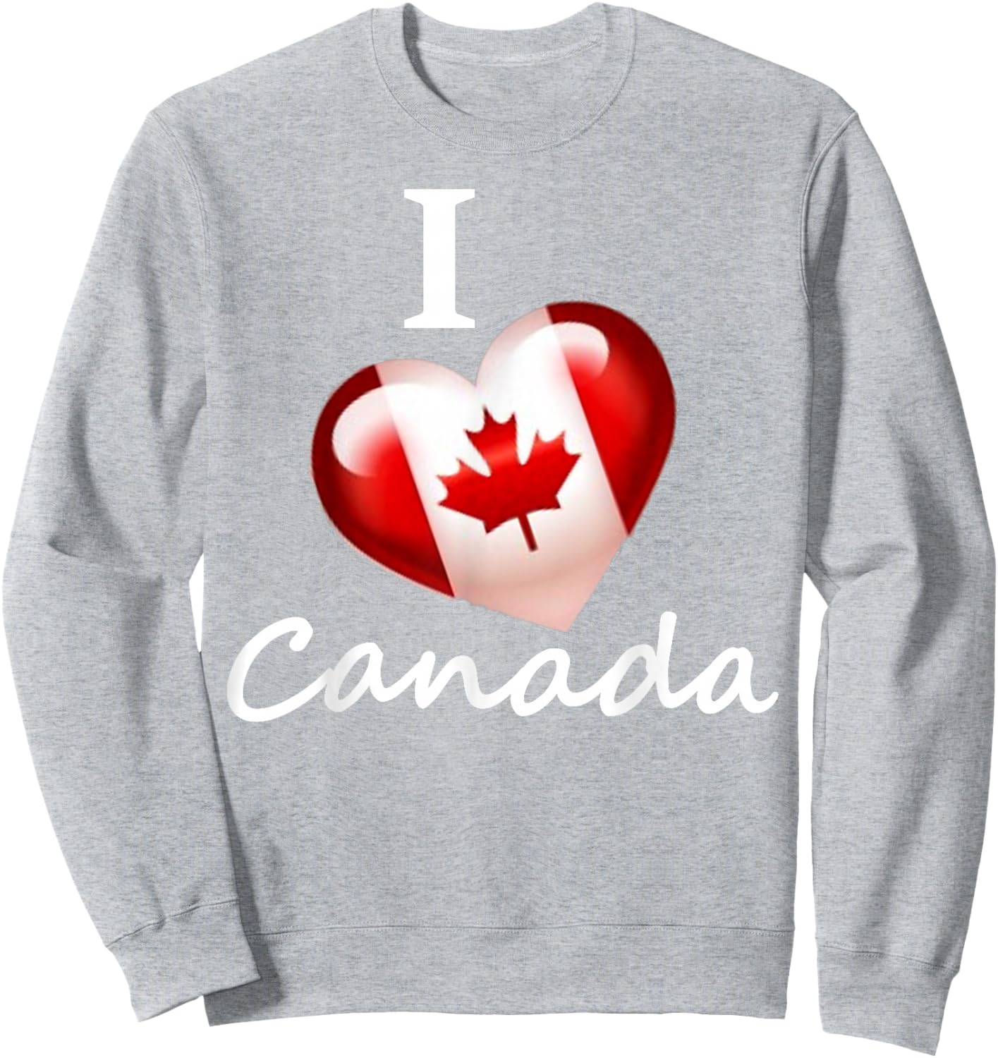 I Love Canada Sweatshirt - Sweatshirt | Ash