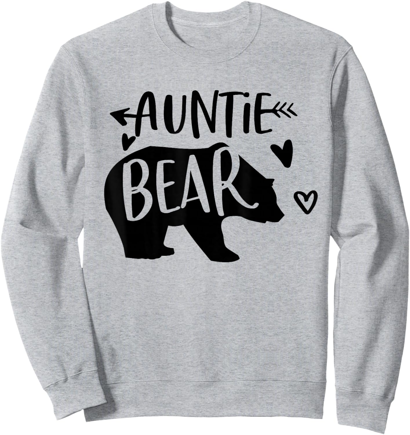 Auntie Bear Cute Family Aunt Shirt Bear Gift Sweatshirt - Sweatshirt | Ash