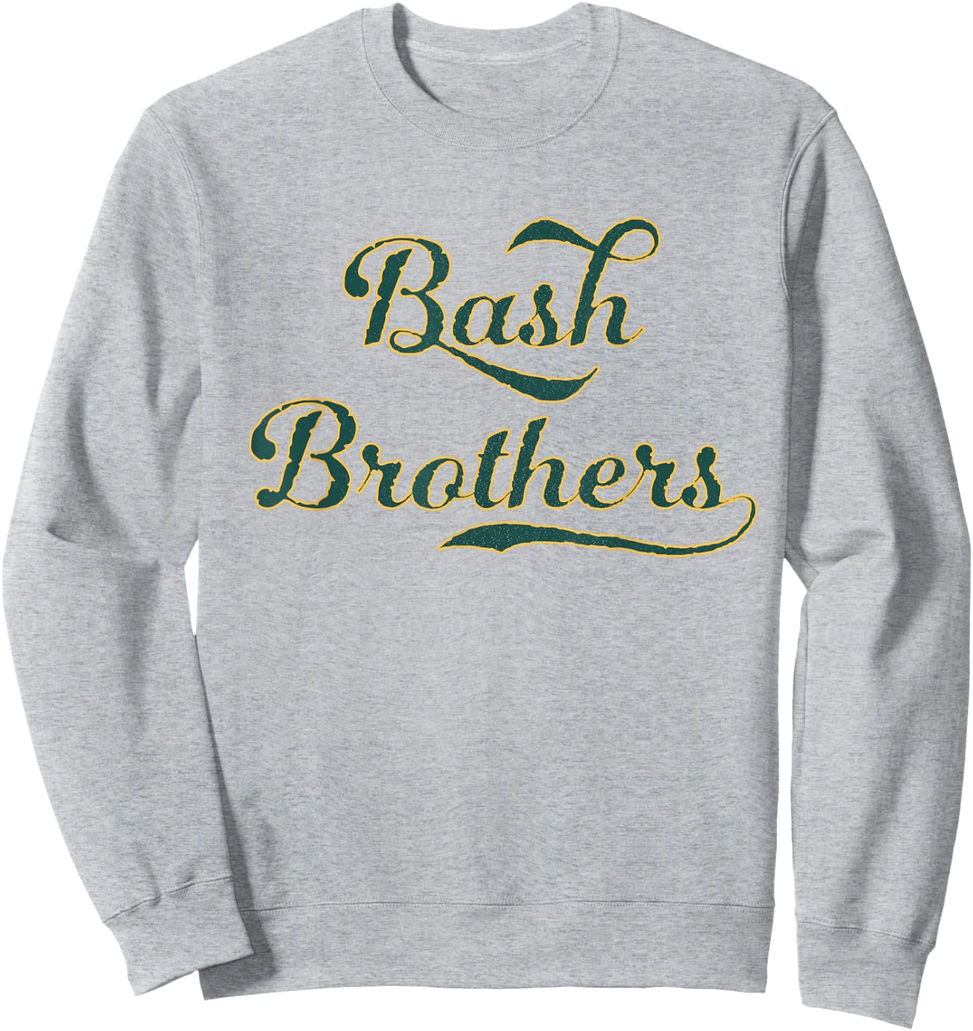Distressed vintage-look Bash Brothers | Baseball Sweatshirt - Sweatshirt | Ash