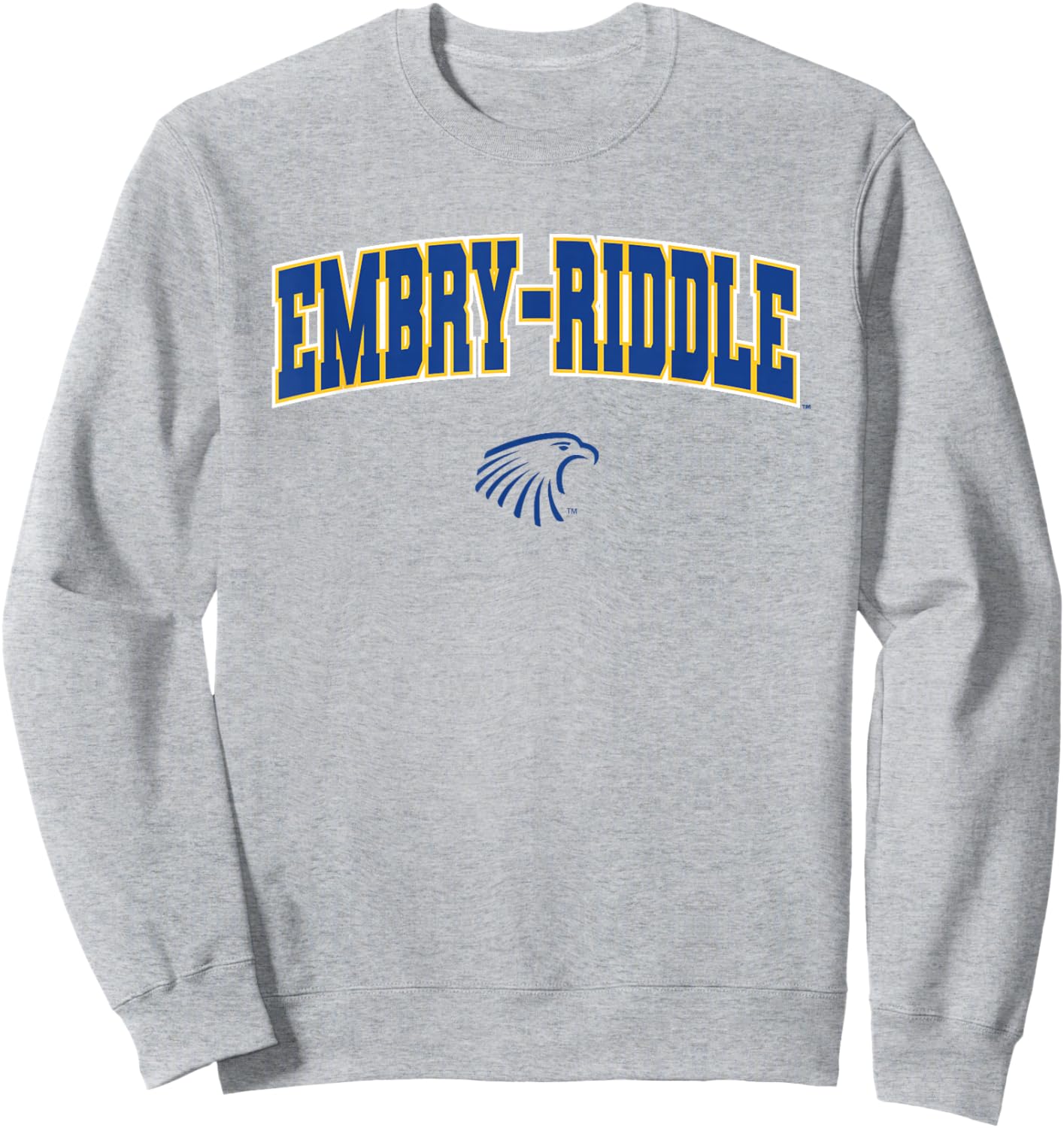 Embry-Riddle ERAU Eagles Arch Logo Sweatshirt - Sweatshirt | Ash