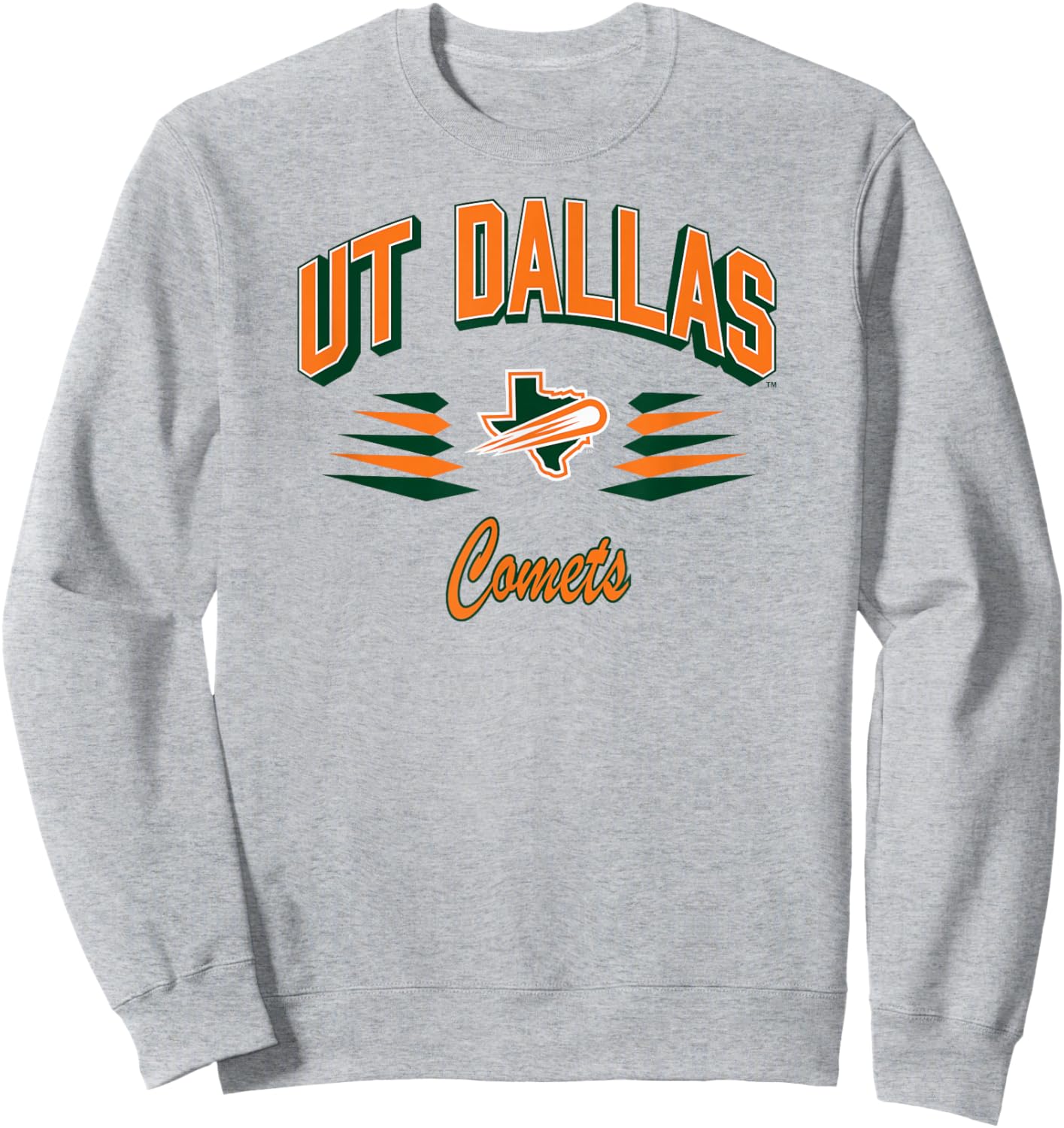Texas Dallas Comets Retro Diamond Gray Officially Licensed Sweatshirt - Sweatshirt | Ash