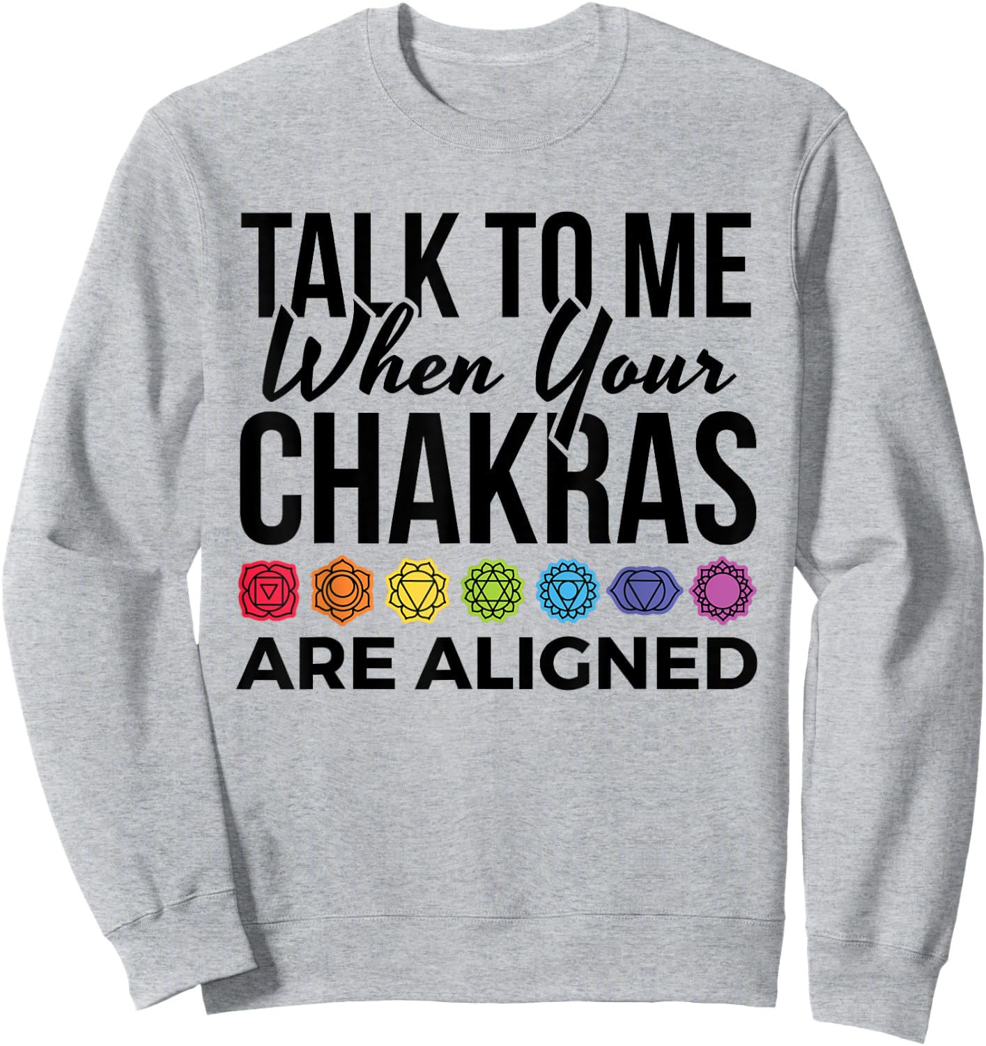 Chakra 7 Chakras Symbol Meditation Yoga Sweatshirt - Sweatshirt | Ash