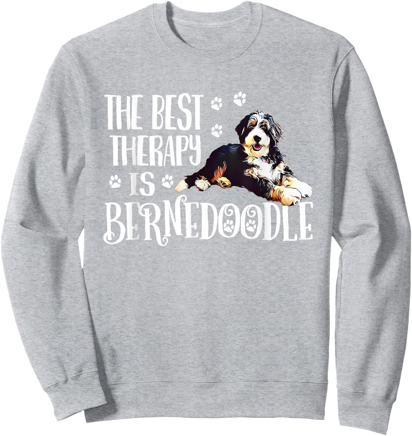 Cute Best Therapy Bernedoodle Dog Lover Sweatshirt - Sweatshirt | Ash