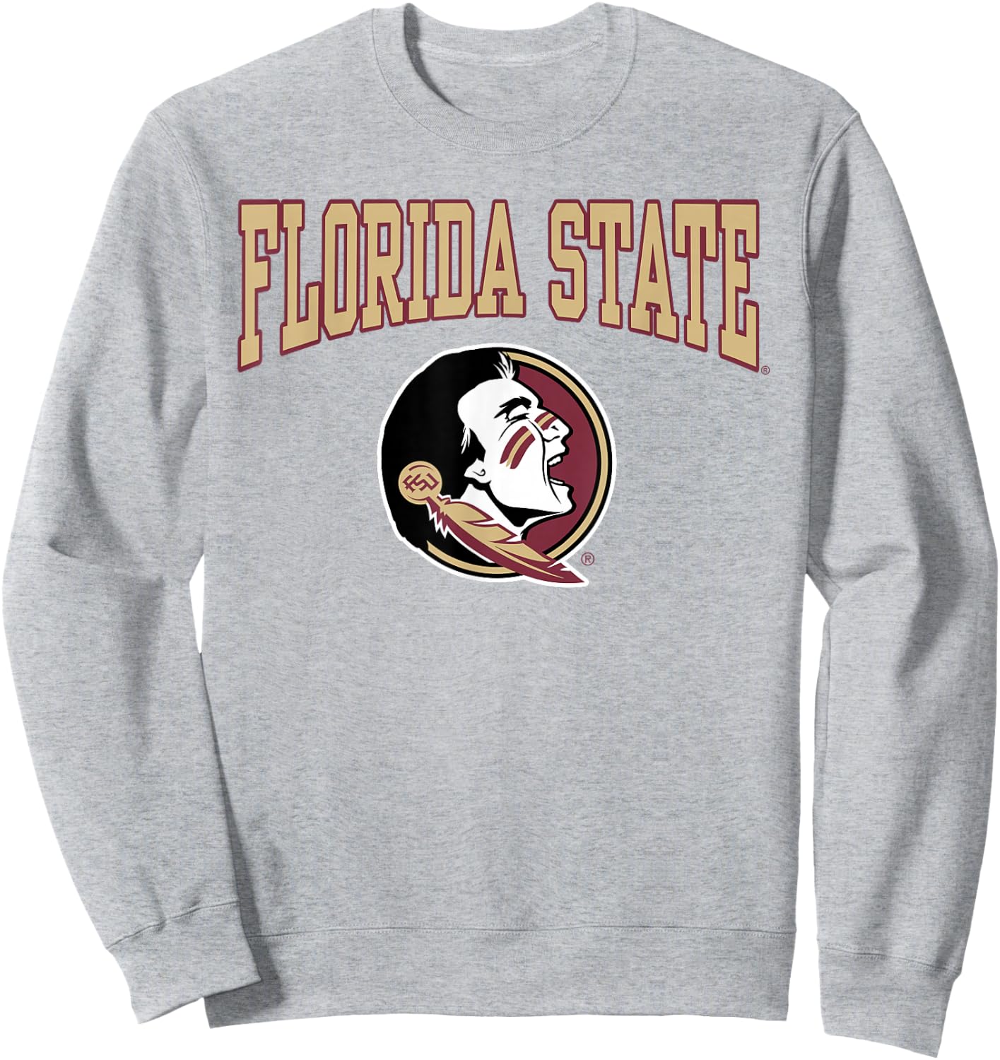 Florida State Seminoles Arch Logo Gray Officially Licensed Sweatshirt - Sweatshirt | Ash