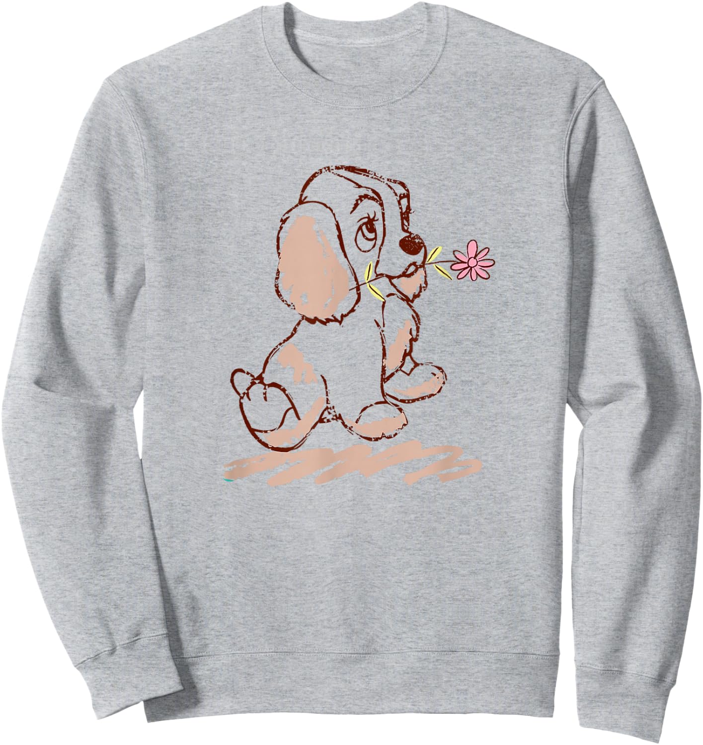 Disney Lady and The Tramp Lady Puppy Sketch Sweatshirt - Sweatshirt | Ash