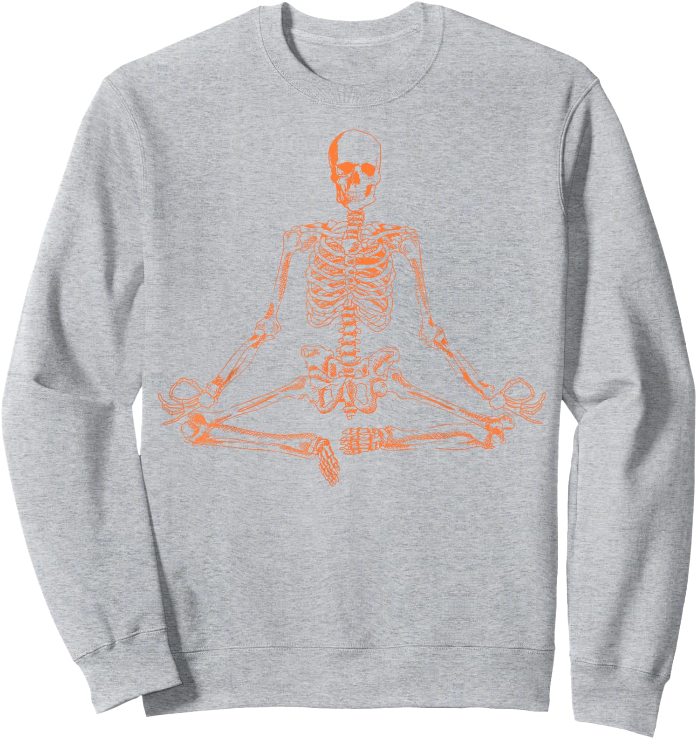 Halloween Meditating Skeleton Shirt | Funny Freaky Yoga Gift Sweatshirt - Sweatshirt | Ash