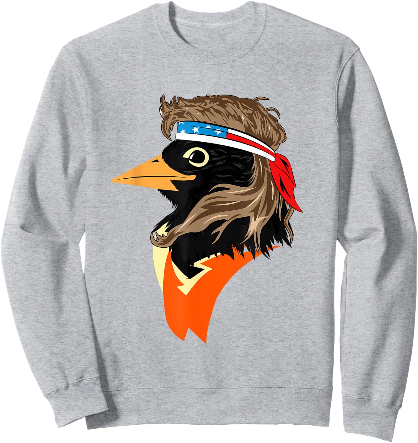 Oriole Bird American Hero Funny Trendy Sweatshirt - Sweatshirt | Ash