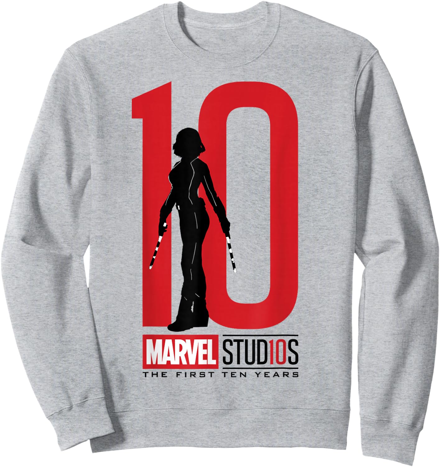 Marvel Studios 10 Years Black Widow Graphic Sweatshirt - Sweatshirt | Ash