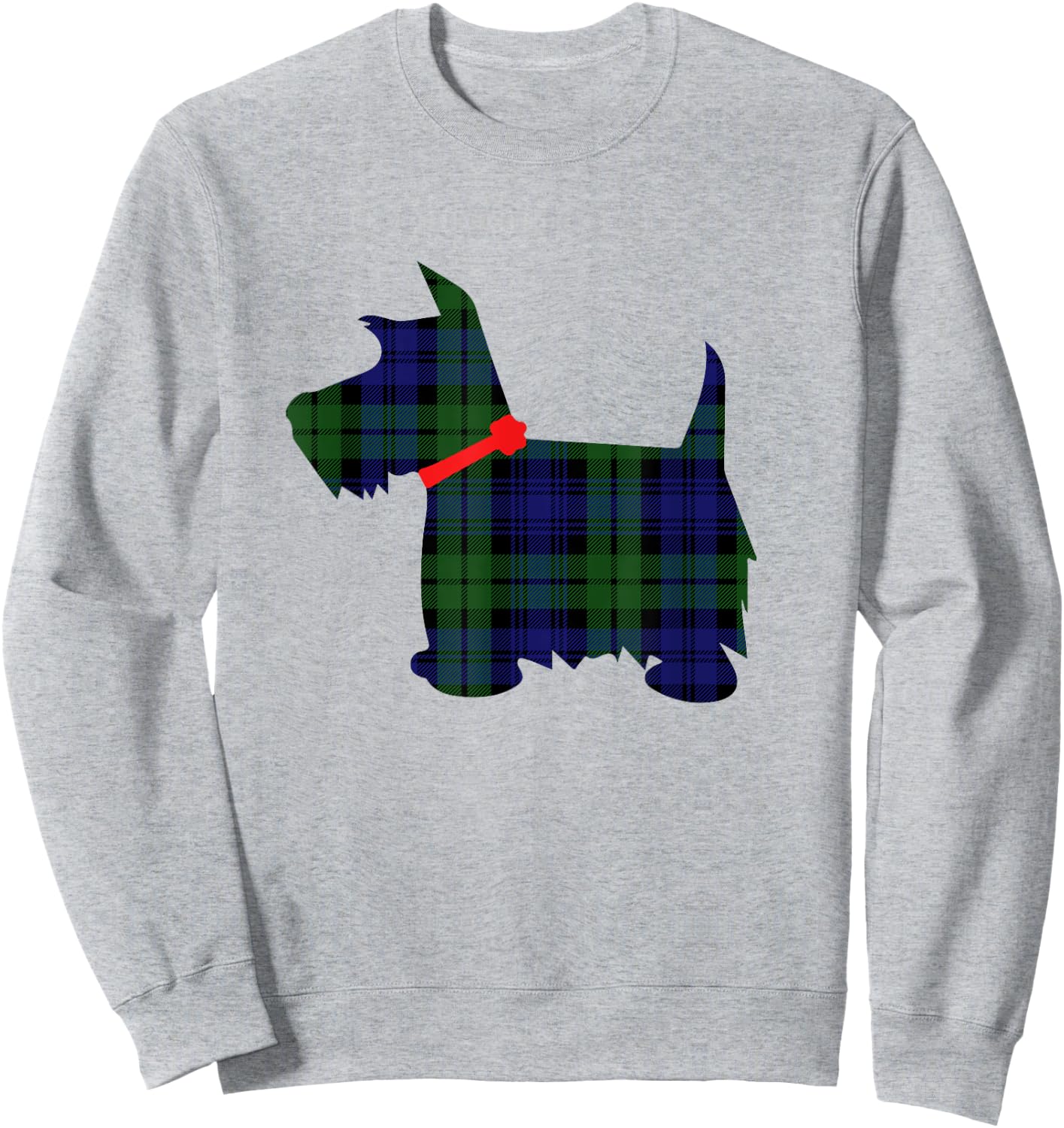 Scottie Dog Scottish Terrier T Shirt Campbell Tartan Plaid Sweatshirt - Sweatshirt | Ash