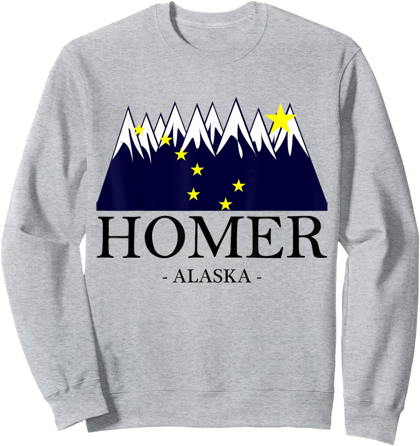 Homer Alaska - | Awesome Mountain - Gift Sweatshirt - Sweatshirt | Ash