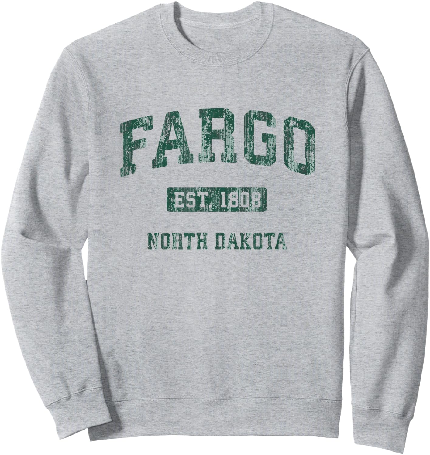 Fargo North Dakota ND Vintage Athletic Sports Design Sweatshirt - Sweatshirt | Ash