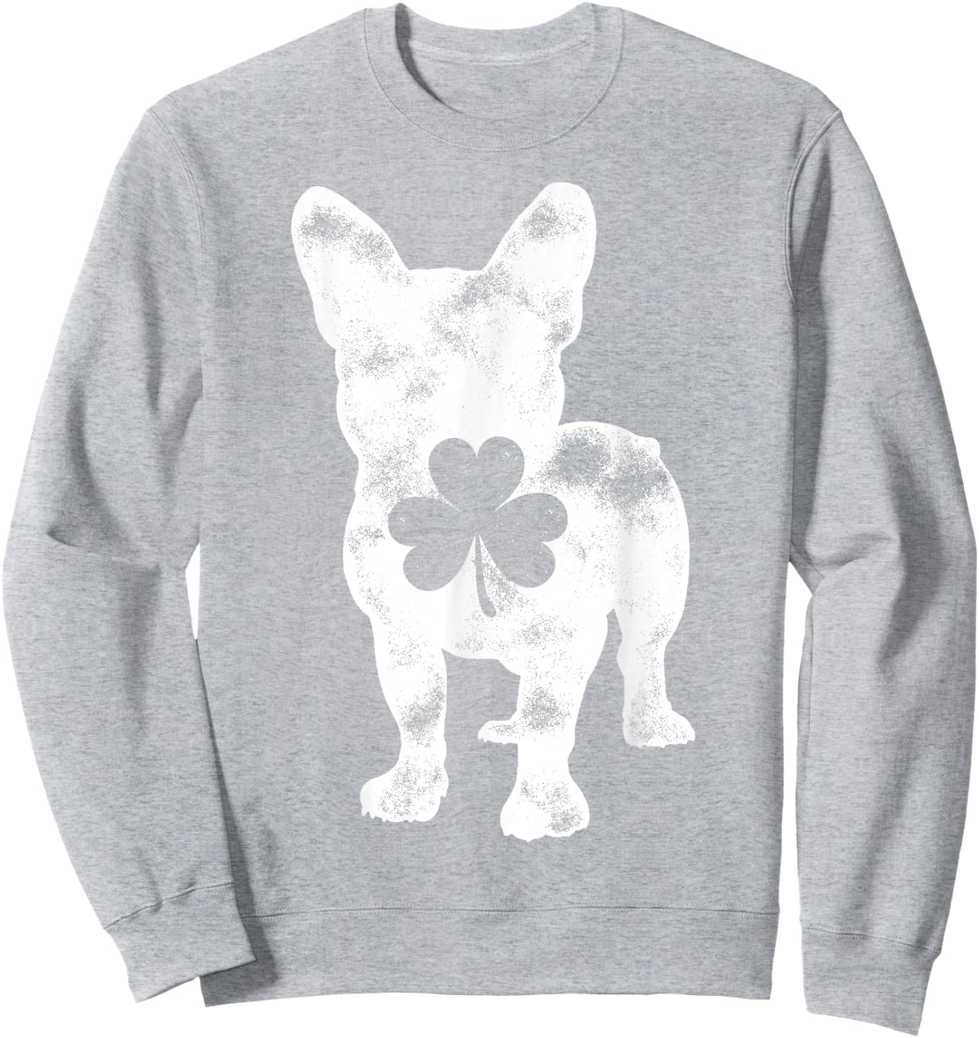 French Bulldog St Patricks Day Men Women Shamrock Dog Lover Sweatshirt - Sweatshirt | Ash