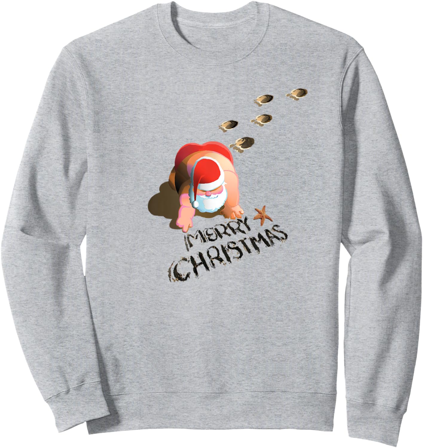 Merry Christmas - Beach Christmas Sweatshirt - Sweatshirt | Ash