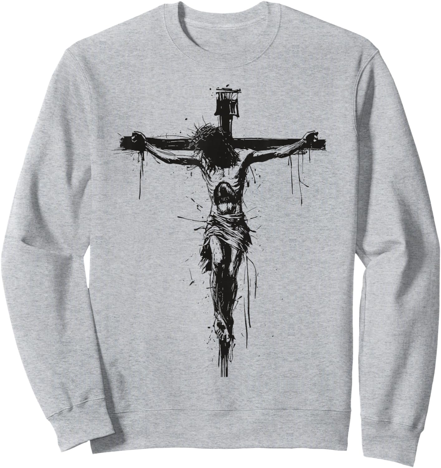 Jesus Christ on the cross Sweatshirt - Sweatshirt | Ash