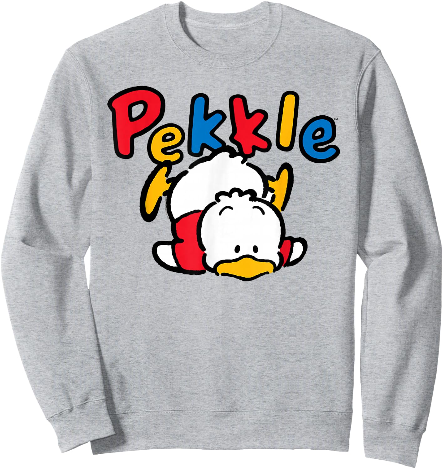 Sanrio Pekkle Backside Logo Shirt Sweatshirt - Sweatshirt | Ash