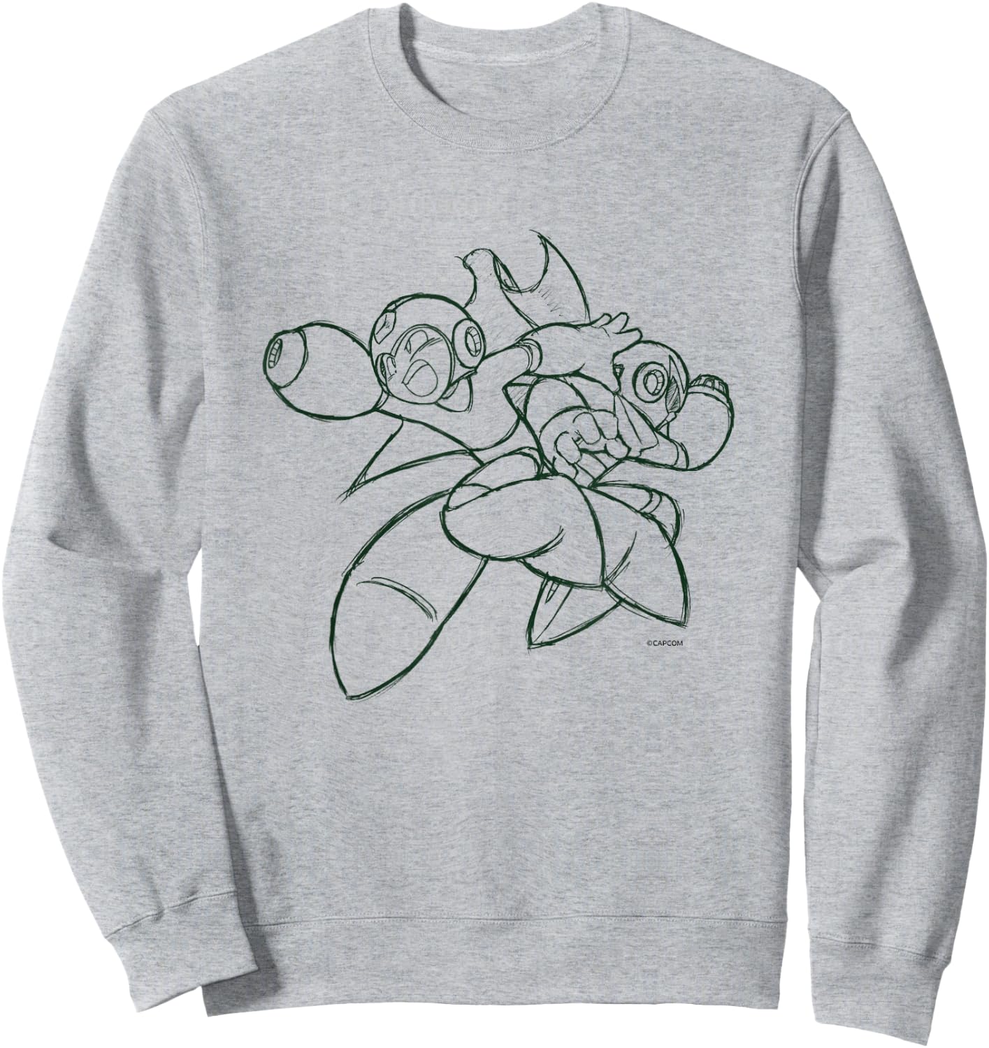 MEGA MAN VS. ProtoMan (B) Sweatshirt - Sweatshirt | Ash