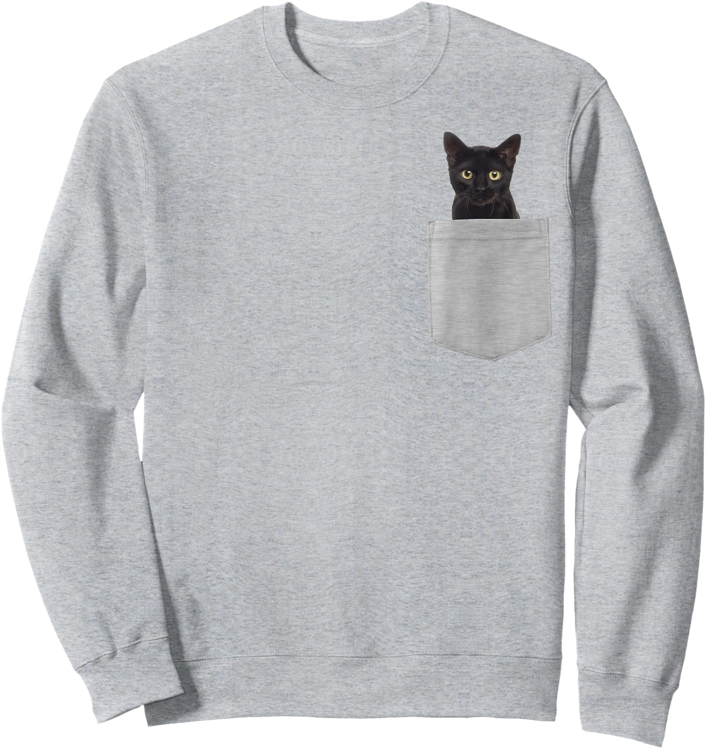 Animal in Your Pocket Black Cat Sweatshirt - Sweatshirt | Ash
