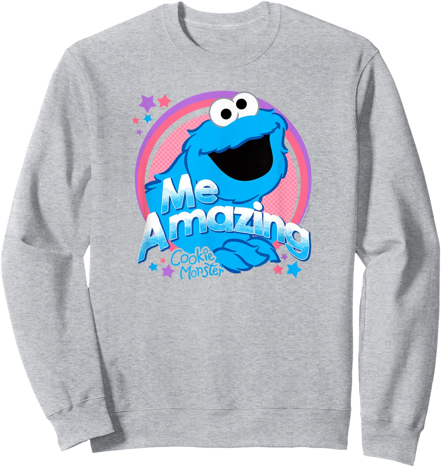 Sesame Street Cookie Monster Me Amazing Sweatshirt - Sweatshirt | Ash