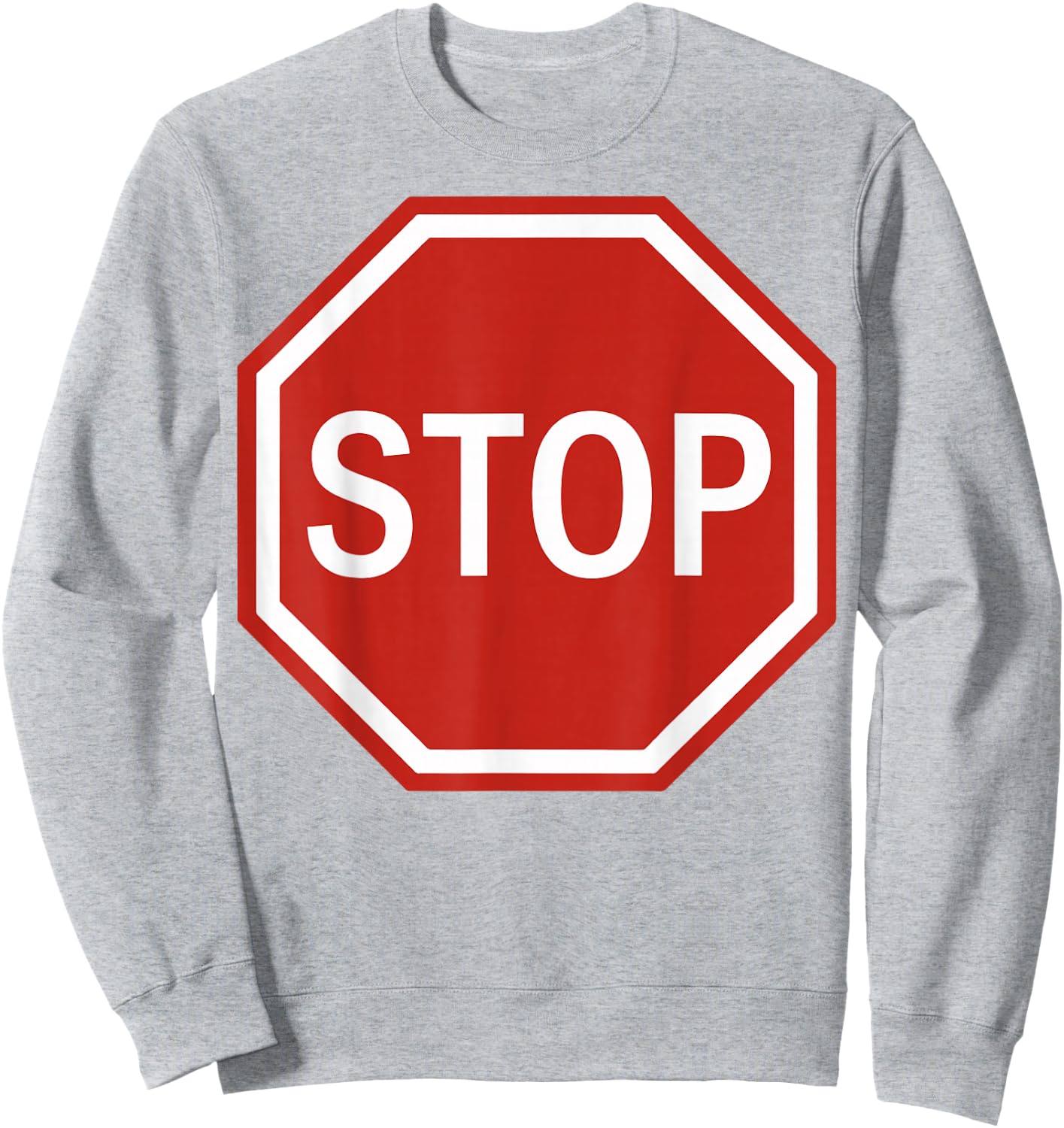 Pretend I'm A Stop Sign Funny Halloween Lazy Costume Sweatshirt - Sweatshirt | Ash
