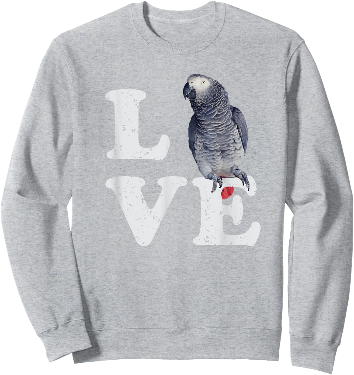 I Love My African Grey Parrot | Bird Lovers Gift Sweatshirt - Sweatshirt | Ash