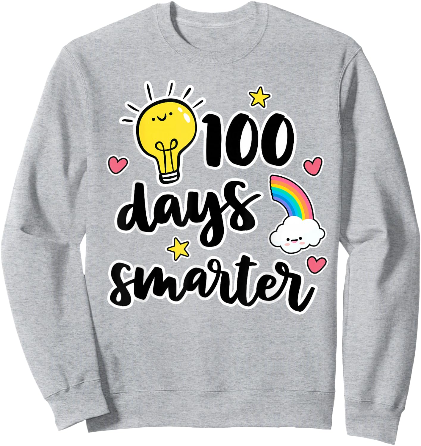 100 Days Smarter 100th Day of School Shirt Kindness Teacher Sweatshirt - Sweatshirt | Ash