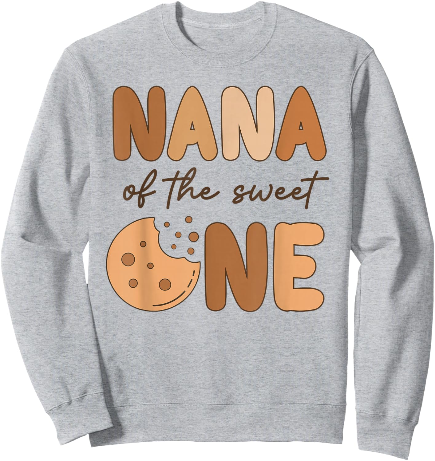 Nana Of The Sweet One Cookies and Milk Birthday Party Sweatshirt - Sweatshirt | Ash